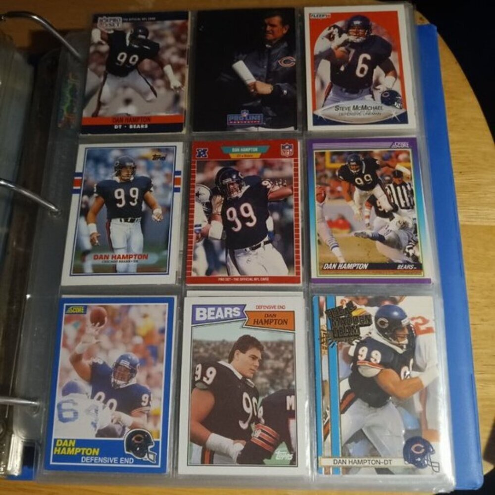 Steve McMichael Mike Ditka Dan Hampton 9 Card Lot Chicago Bears
